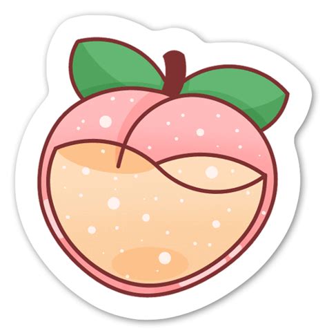 Buy Peach Die Cut Stickers Stickerapp