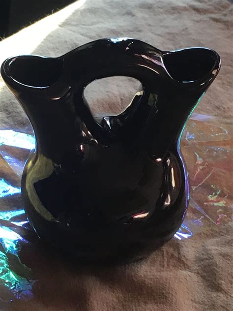Wedding Vase Black Cedar Mesa Navajo Pottery Southwest Vintage Etsy
