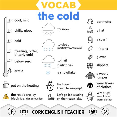 The Cold Vocabulary Materials For Learning English