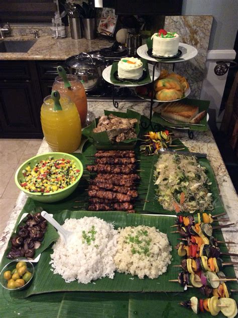 Filipino Dinner Buffet Boodle Fight Filipino Food Party Filipino