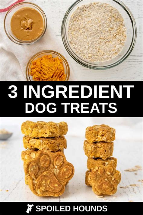 Homemade 3 Ingredient Dog Treats Spoiled Hounds Recipe Dog Treats