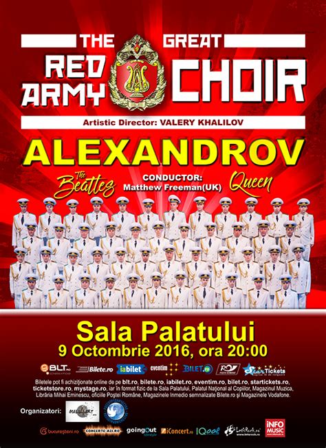 Concert Corul Alexandrov Red Army Choir La Bucure Ti Bilete