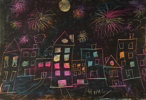 Dibujos con ceras para niños - Técnica esgrafiado