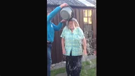 My Granny Doing The Als Ice Bucket Challenge Youtube