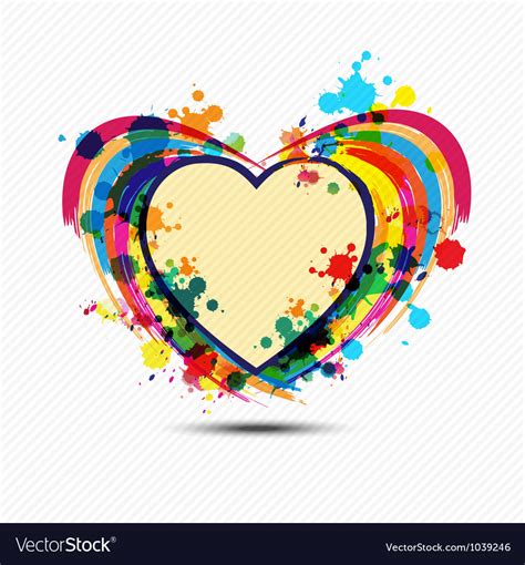 Artistic Heart Paint Design Royalty Free Vector Image