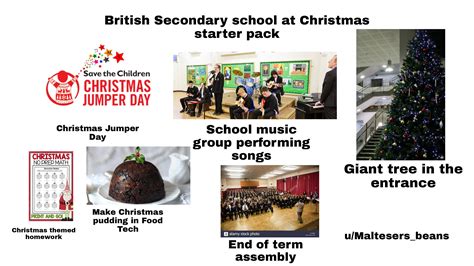 British Secondary School At Christmas Starter Pack Rstarterpacks