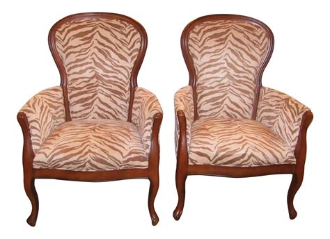 Upholstered Zebra Print Accent Chairs A Chair 2881