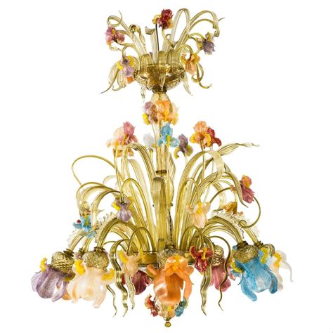Iris Murano Glass Chandelier Porcelain Decor Porcelain Jewelry