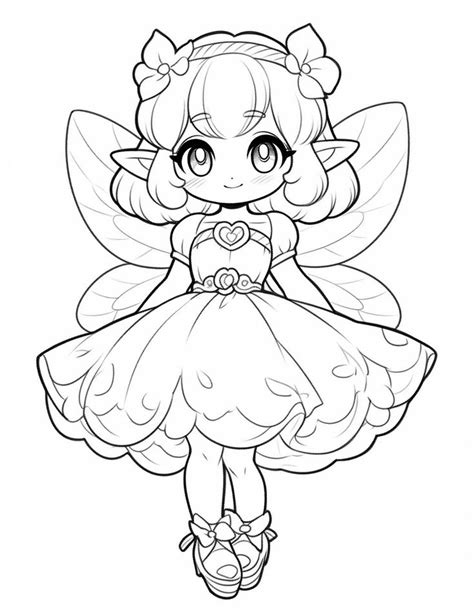 Cute Baby Fairy Coloring Page Chibi Coloring Pages Coloring Pages