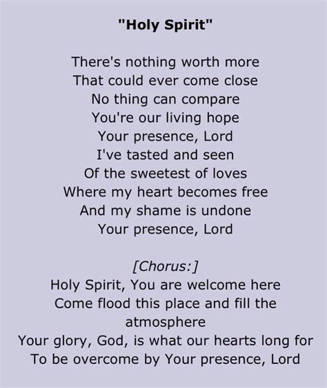 Holy Spirit By Francesca Battistelli Part 1 Worship Songs Lyrics Hymns