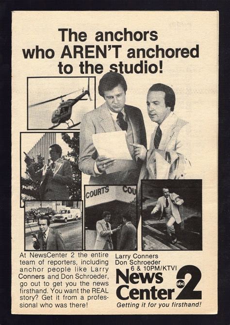 1979 Ktvi St Louis Tv News Ad Larry Conners And Don Schroeder Anchors