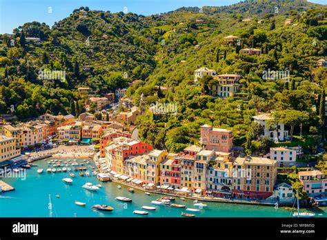 Aerial View Of Portofino Is An Italian Fishing Village Genoa Province