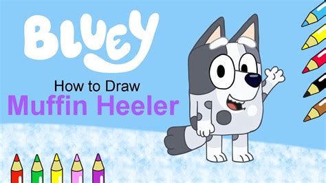 How To Draw Muffin Heeler From Bluey Step By Step Easy Drawing Made