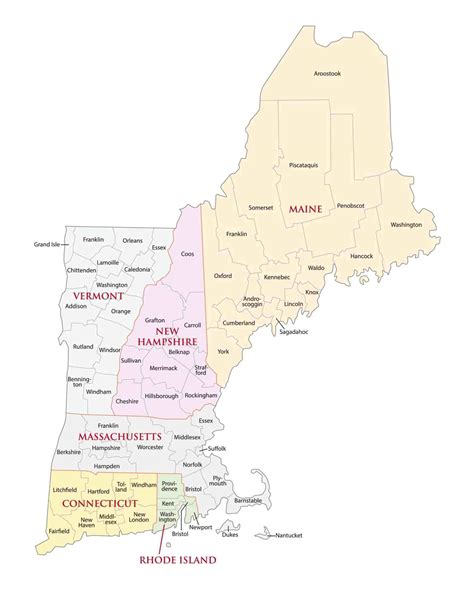 The Ultimate Guide To The Map Of New England In 2023 Map Of Counties In Arkansas