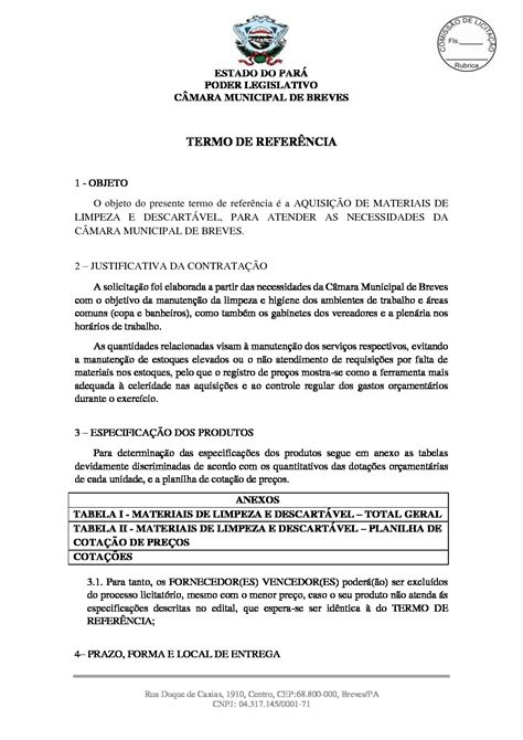 02 Termo De ReferÊnciacompleto Câmara Municipal De Breves