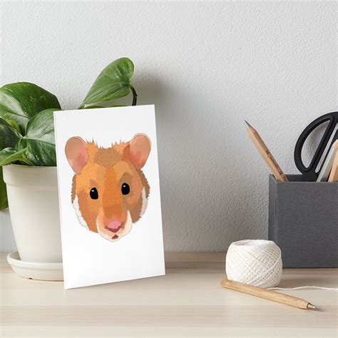 Hamster Art Board Print By Emilyjosephineh Redbubble