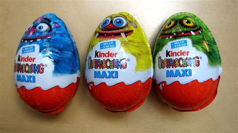 Kinder Monster Maxi Surprise Eggs Youtube