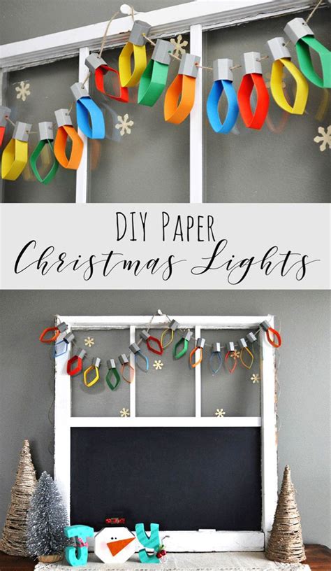 Paper Christmas Lights Garland — Stubbornly Crafty Christmas