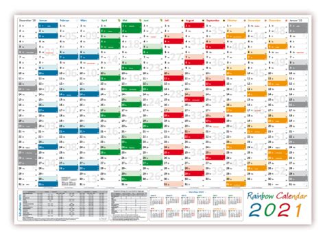 Gesetzliche feiertage 2021 und 2022. Rainbow Wandkalender DIN A2 2021 gefaltet Wandplaner inkl. Ferien & Feiertage | eBay
