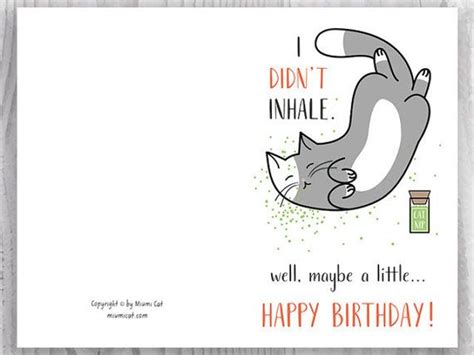 Free Printable Funny Cat Birthday Cards Free Printable Templates