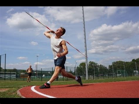 The javelin throw is a track and field event where the javelin, a spear about 2.5 m (8 ft 2 in) in length, is thrown. Thomas Röhler Javelin Throw | Training - YouTube