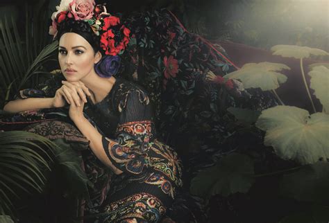 Monica Bellucci Actress Women Flowers Leaves 5000x3397 Wallpaper