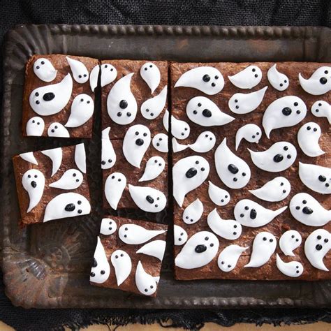 Marshmallow Ghost Brownies Halloween Treats Recipes Spooky Halloween