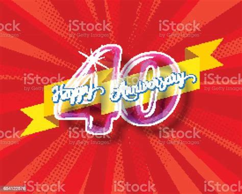 Happy Anniversary Glass Bulb Numbers Set Stock Illustration Download