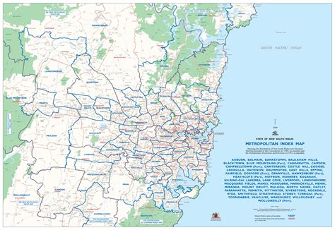Sydney Région Métropolitaine De Carte Carte De La Région