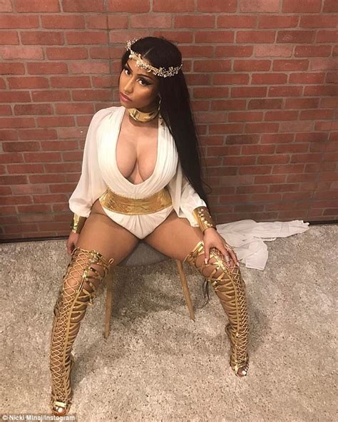 Nicki Minaj Puts On Very Busty Display In Roman Inspired Bodysuit