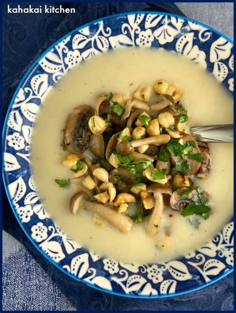 Kahakai Kitchen Ellie Kriegers Creamy Cauliflower Soup With Mushroom