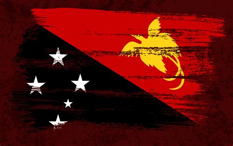 Download Wallpapers 4k Flag Of Papua New Guinea Grunge Flags