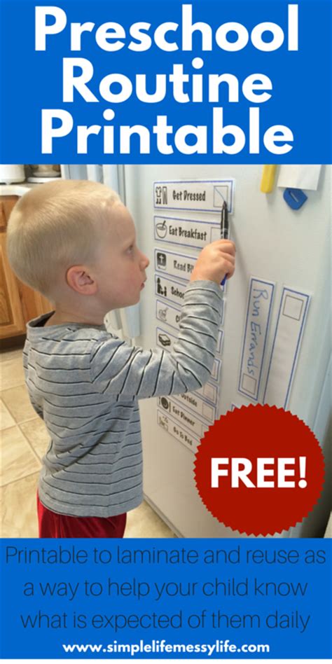 This free game will make your kids want to play it over and over again. Preschooler Daily Routine Printable - FREE! - Steadfast Family