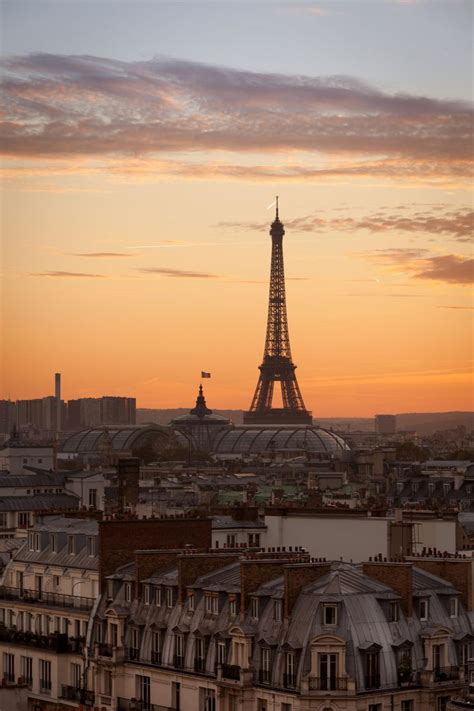 Paris France Sunset Pinterest