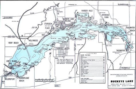 Buckeye Lake Map From Your Premier Ohio Fishing Site