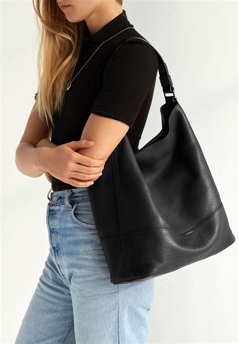 Relaxed Hobo Black Uni Bag Leather Bags Handmade Cute Bags Hobo
