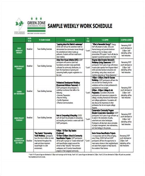 Visit the schedule page for the county waste schedule, holiday schedule, pickup schedule, recycling schedule, christmas schedule and to download the free county waste app. Work Schedule Template - 20+ Free Sample, Example Format ...