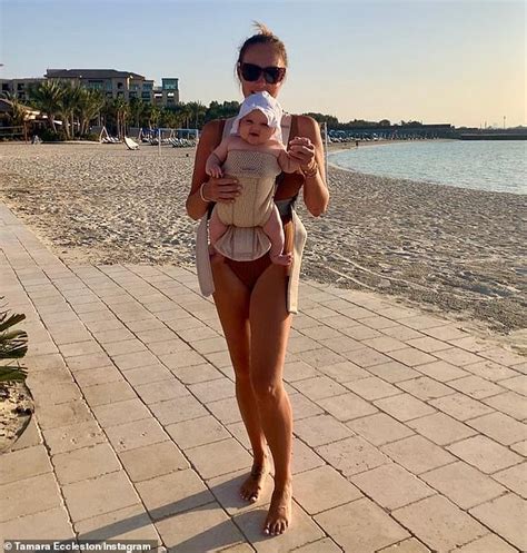 Tamara Ecclestone Shows Off Figure In Tan Swimsuit In Post About Daughter Serena During Dubai