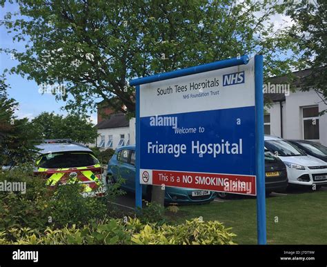 A Sign Outside Friarage Hospital Northallerton North Yorkshire Where