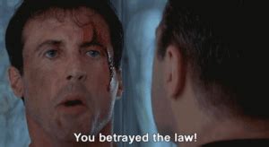 You Betrayed The Law Judge Dredd I Am The Law Gif Gif Images Download Gif Meme On Me Me
