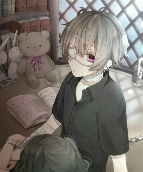 Anime Guy With Silver Hair And Purple Eyes Chibi Anime Anime Manga
