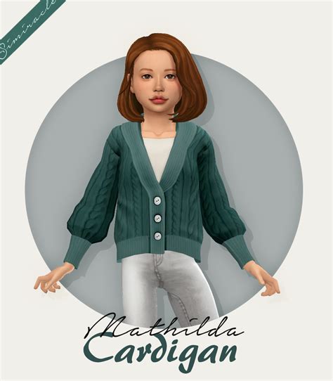 Neecxle Cc Finds ☾ Simiracle Mathilda Cardigan Kids Version ♥
