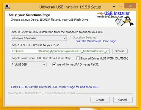 Creating Windows 10 Bootable Usb Using Universal Usb Installer