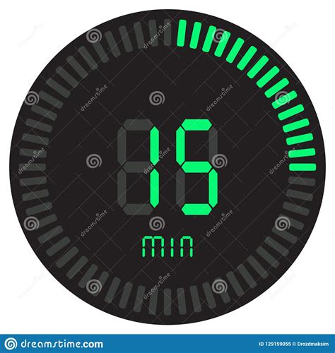 The Green Digital Timer 15 Minutes Electronic Stopwatch With A