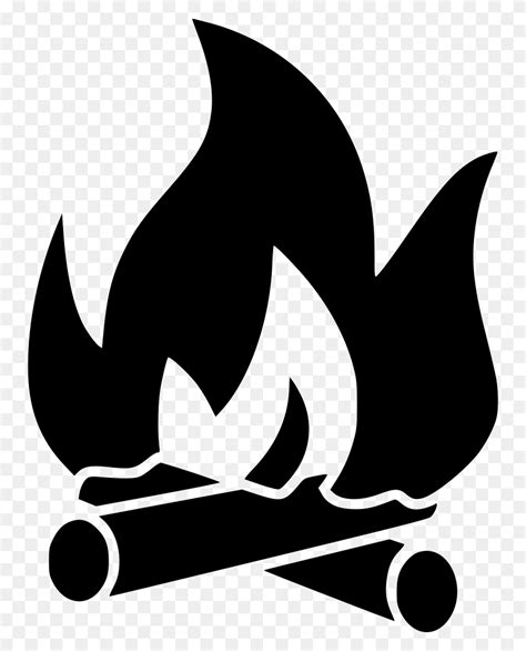 Best Ideas For Coloring Campfire Clipart B W