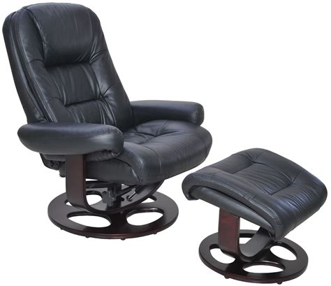 Barcalounger Jacque Ii Leather Recliner And Ottoman Black