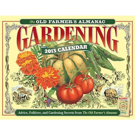 Old Farmers Almanac Gardening Wall Calendar For Everyone Who Is Going