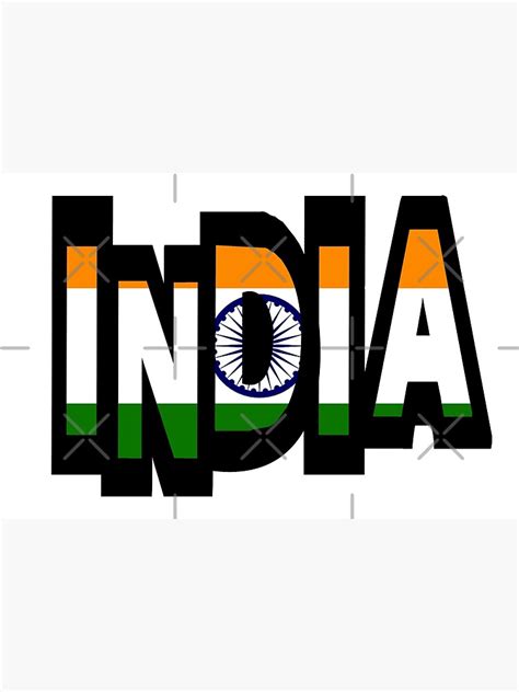 India Font With Indian Flag Art Print For Sale By Havocgirl Redbubble