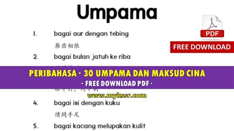 Want to learn bahasa melayu? Peribahasa : 30 Umpama dan Maksud Bahasa Cina - Mykssr.com