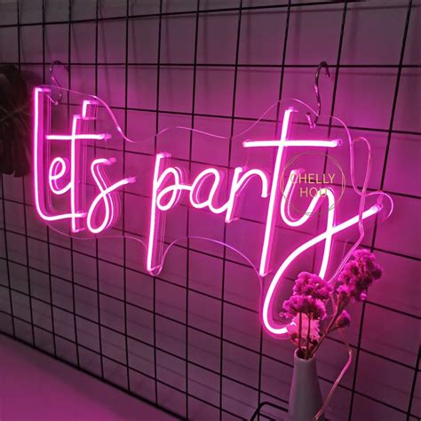 Lets Party Custom Neon Sign Flex Led Neon Light Sign Led Etsy